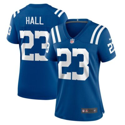 Darren Hall Indianapolis Colts Women Team Game Jersey - Royal