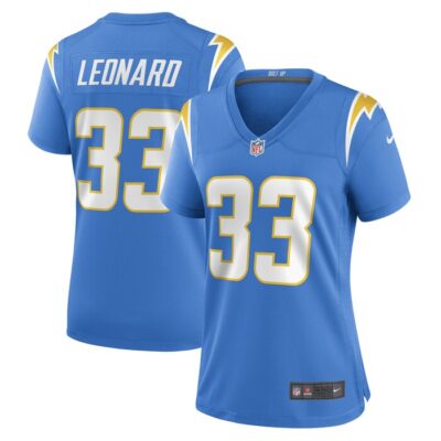 Deane Leonard Los Angeles Chargers Women Game Player Jersey - Powder Blue