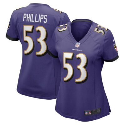 Del'Shawn Phillips Baltimore Ravens Women Game Player Jersey - Purple