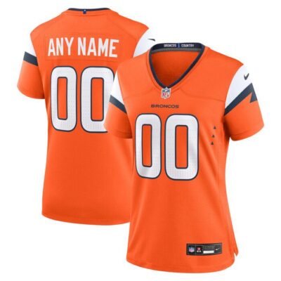 Denver Broncos Women Mile High Collection Custom Game Jersey - Orange