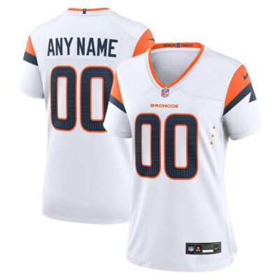 Denver Broncos Women Mile High Collection Custom Game Jersey - White