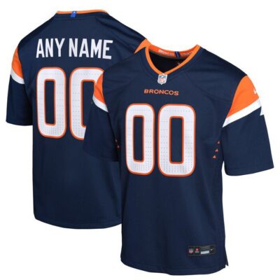 Denver Broncos Youth Alternate Mile High Collection Custom Game Jersey - Navy