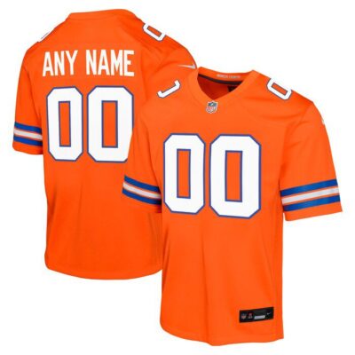 Denver Broncos Youth Mile High Collection 1977 Throwback Custom Game Jersey - Orange