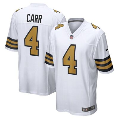 Derek Carr New Orleans Saints Alternate Game Jersey - White