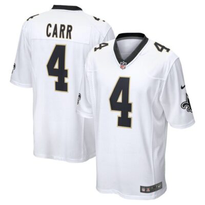 Derek Carr New Orleans Saints Game Player Jersey - White