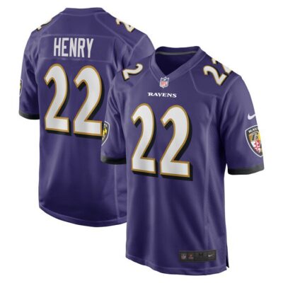 Derrick Henry Baltimore Ravens Game Player Jersey - Purple