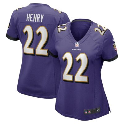 Derrick Henry Baltimore Ravens Women Game Player Jersey - Purple