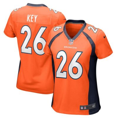 Devon Key Denver Broncos Women Team Game Jersey - Orange