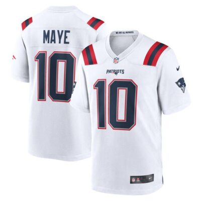 Drake Maye New England Patriots 2024 NFL Draft First Round Pick Player Game Jersey - White