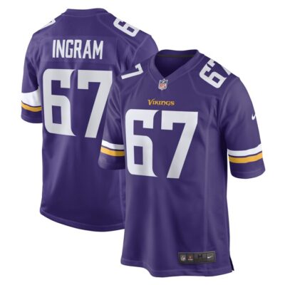 Ed Ingram Minnesota Vikings Game Player Jersey - Purple