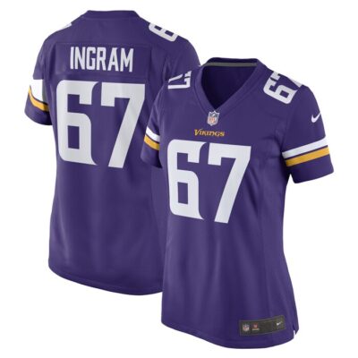 Ed Ingram Minnesota Vikings Women Game Player Jersey - Purple