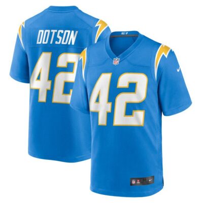 Elijah Dotson Los Angeles Chargers Team Game Jersey - Powder Blue