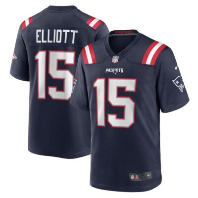 Ezekiel Elliott New England Patriots Game Player Jersey - Navy