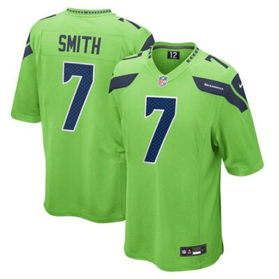 Geno Smith Seattle Seahawks Game Jersey - Neon Green