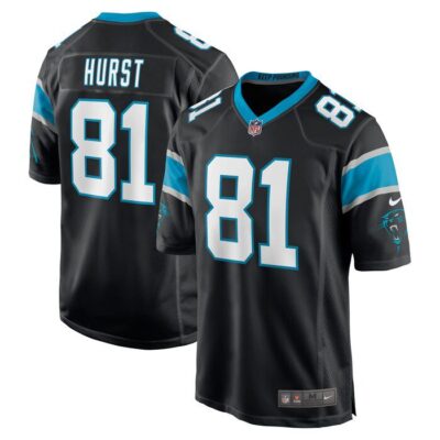 Hayden Hurst Carolina Panthers Game Player Jersey - Black