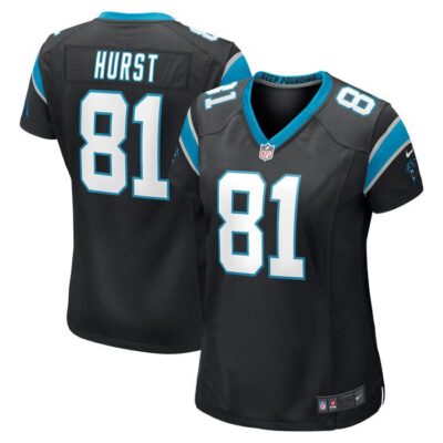 Hayden Hurst Carolina Panthers Women Game Player Jersey - Black