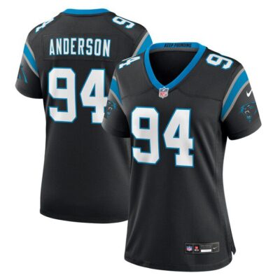 Henry Anderson Carolina Panthers Women Team Game Jersey - Black