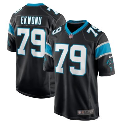 Ikem Ekwonu Carolina Panthers Player Game Jersey - Black