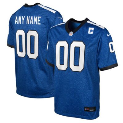 Indianapolis Colts Youth Indiana Nights Alternate Custom Game Jersey - Blue