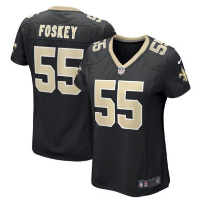 Isaiah Foskey New Orleans Saints Women Team Game Jersey - Black