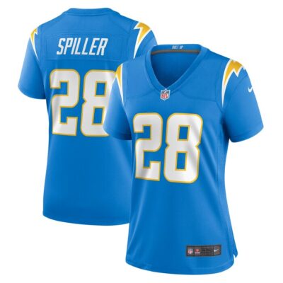 Isaiah Spiller Los Angeles Chargers Women Game Jersey - Powder Blue