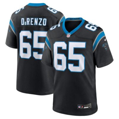 J.D. DiRenzo Carolina Panthers Game Jersey - Black