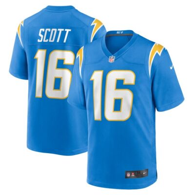 JK Scott Los Angeles Chargers Game Jersey - Powder Blue