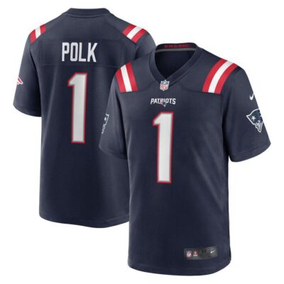 Ja'Lynn Polk New England Patriots Team Game Jersey - Navy