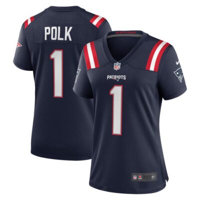 Ja'Lynn Polk New England Patriots Women Team Game Jersey - Navy