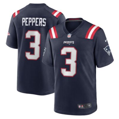 Jabrill Peppers New England Patriots Game Jersey - Navy