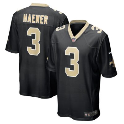 Jake Haener New Orleans Saints Team Game Jersey - Black