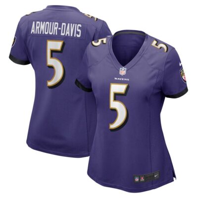 Jalyn Armour-Davis Baltimore Ravens Women Game Player Jersey - Purple