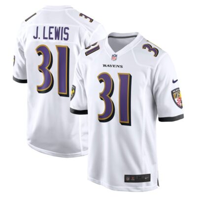 Jamal Lewis Baltimore Ravens Retired Player Game Jersey - White