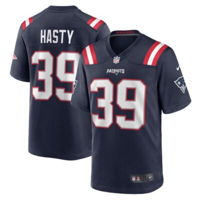 Jamycal Hasty New England Patriots Team Game Jersey - Navy