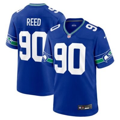 Jarran Reed Seattle Seahawks Throwback Player Game Jersey - Royal