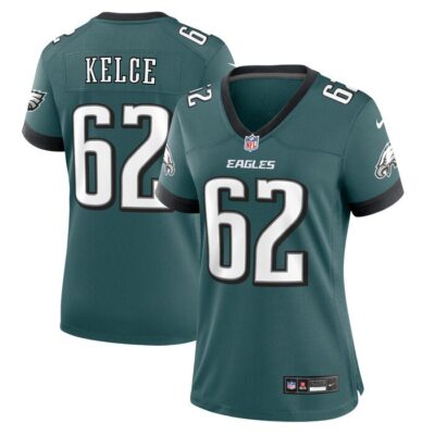 Jason Kelce Philadelphia Eagles Women Team Game Jersey - Midnight Green