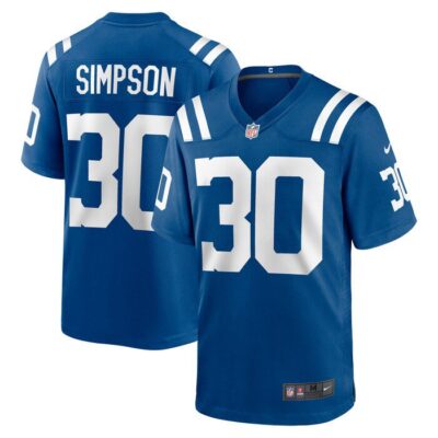 Jaylin Simpson Indianapolis Colts Game Jersey - Royal