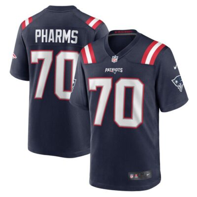 Jeremiah Pharms Jr. New England Patriots Team Game Jersey - Navy