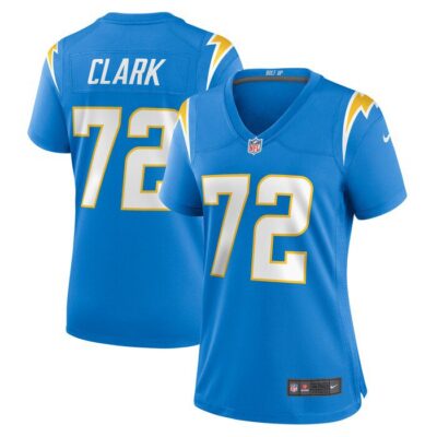 Jerrod Clark Los Angeles Chargers Women Team Game Jersey - Powder Blue