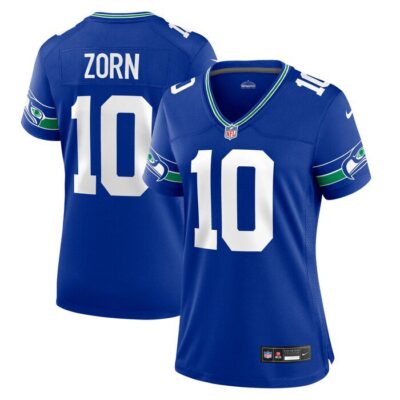 Jim Zorn Seattle Seahawks Women Throwback Retired Player Game Jersey - Royal