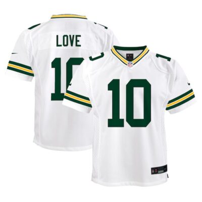 Jordan Love Green Bay Packers Youth Player Game Jersey - White