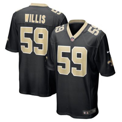 Jordan Willis New Orleans Saints Team Game Jersey - Black