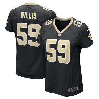 Jordan Willis New Orleans Saints Women Team Game Jersey - Black