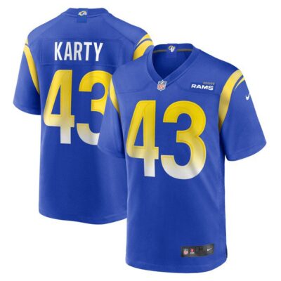 Joshua Karty Los Angeles Rams Team Game Jersey - Royal