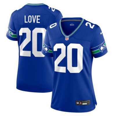 Julian Love Seattle Seahawks Women Throwback Player Game Jersey - Royal