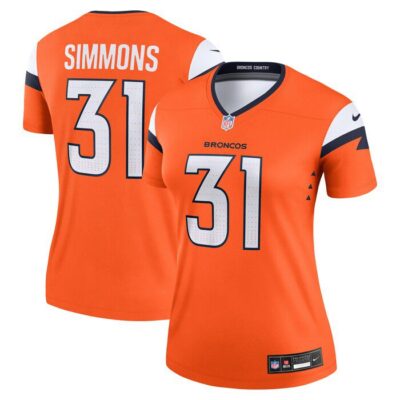 Justin Simmons Denver Broncos Women Legend Jersey - Orange