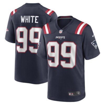 Keion White New England Patriots 2023 NFL Draft Pick Game Jersey - Navy