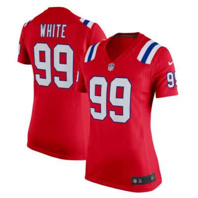 Keion White New England Patriots Women Alternate Team Game Jersey - Red