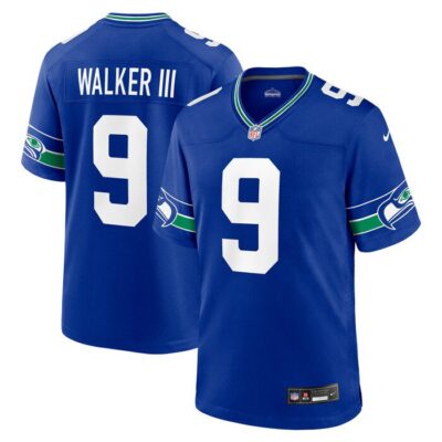 Kenneth Walker III Seattle Seahawks Throwback Player Game Jersey - Royal