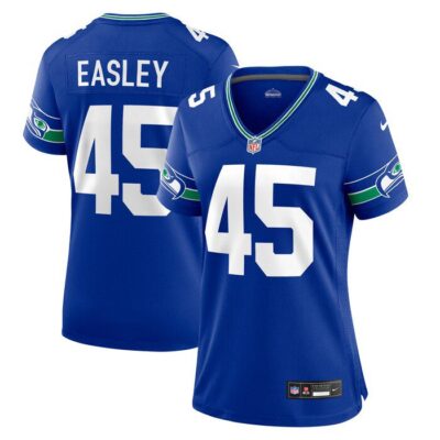 Kenny Easley Seattle Seahawks Women Throwback Retired Player Game Jersey - Royal